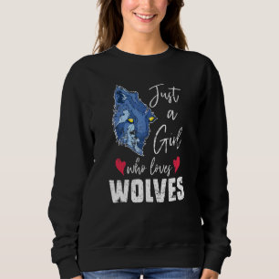 Forest Animal Predator Wolf Women Girls Wolf Sweatshirt