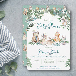 Forest Animal Woodland Baby Shower Invitation Einladung