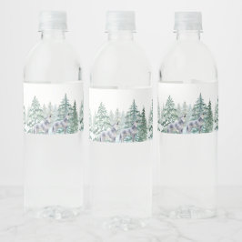 Forest Animals Baby Dusche Wasser Flasche Etikett