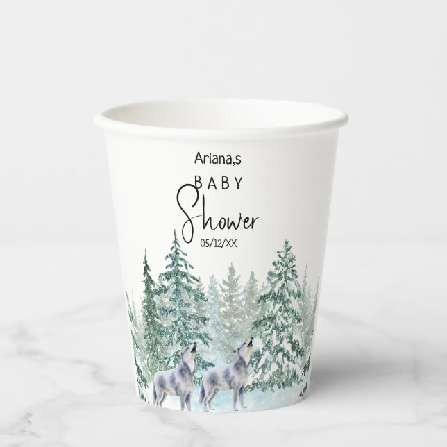 Forest Animals Baby Duschpapier Cups Pappbecher (Vorderseite)