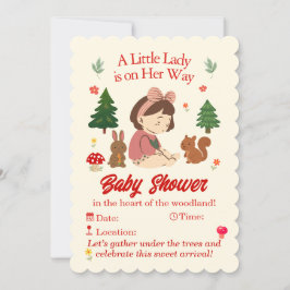 Forest Animals Baby Shower Invitation Einladung