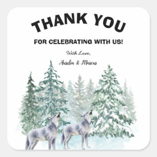 Forest Animals Baby ShowSquare Aufkleber