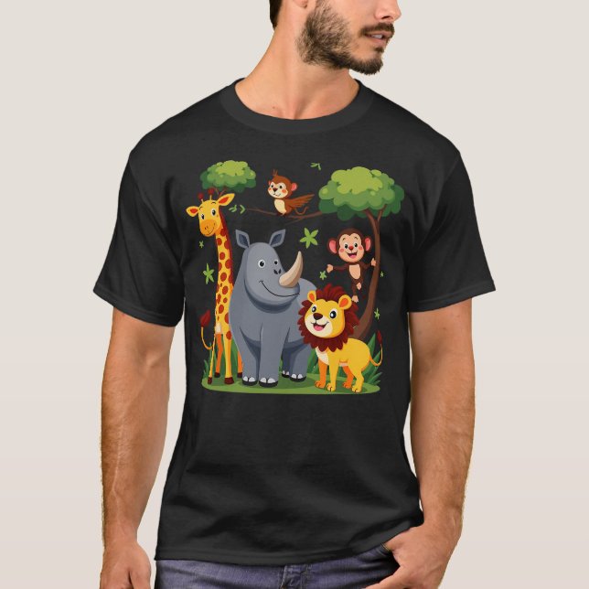 Forest Animals Jungle Animal Idea For Kids & Anima T-Shirt (Vorderseite)