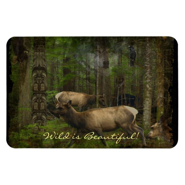 Forest Animals Wildlife Supporter Wild Art Magnet (Horizontal)
