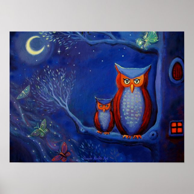 Forest at Night - Print Poster (Vorne)