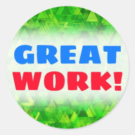 "Forest"-Aufkleber für grüne Dreieck-Formen Runder Aufkleber