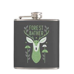 Forest Bather Deer Flachmann