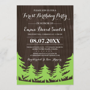 Forest Birthday Party Einladung