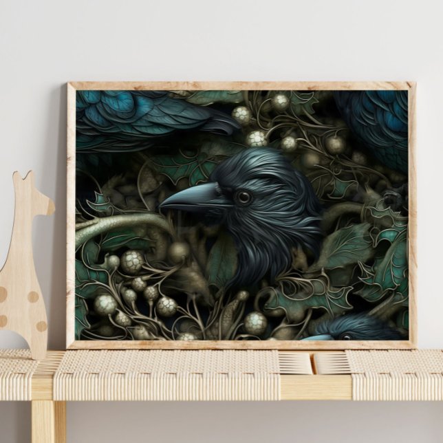 Forest Black Crow Bird | Black Crow Wall Print Poster (Von Creator hochgeladen)