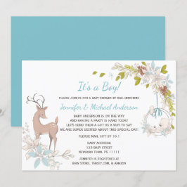 Forest Blue Boy Bear Hirschdusche per Mail Einladung