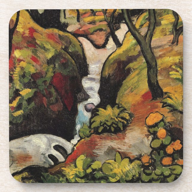 Forest Brook von August Macke Vintag Expressionism Getränkeuntersetzer (Vorderseite)