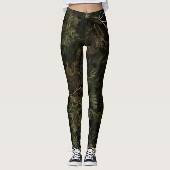 Forest Camo Pattern Leggings (Vorderseite)