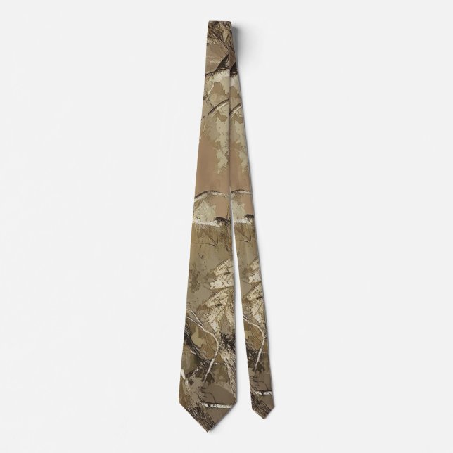 Forest Camo with Dry Leaves Pattern Krawatte (Vorderseite)