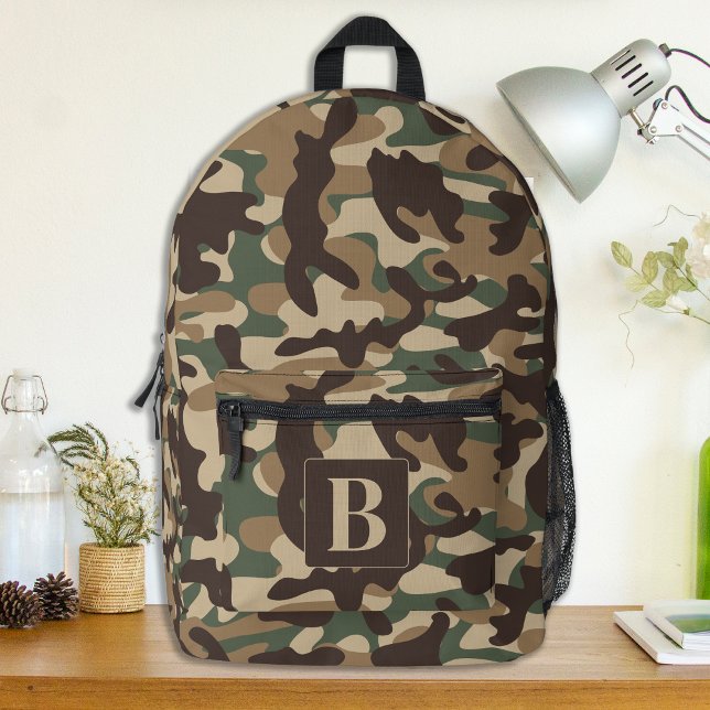 Forest Camouflage Personalisiert Monogram Camoufla Bedruckter Rucksack (Von Creator hochgeladen)