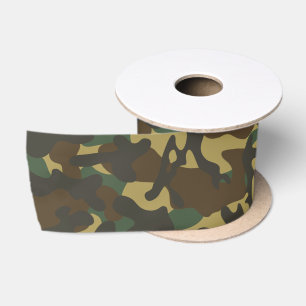 Forest Camouflage Satinband