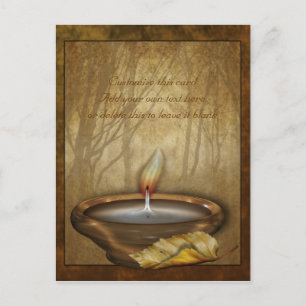 Forest Candle individuell anpassbare Postkarte