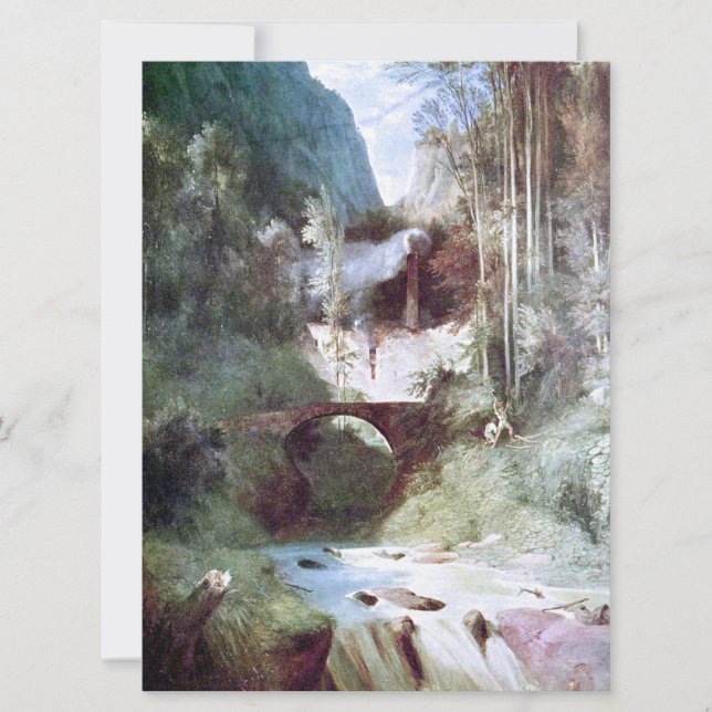 Forest Canyon (von Carl Blechen) Karte (Vorderseite)