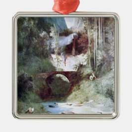 Forest Canyon (von Carl Blechen) Ornament Aus Metall