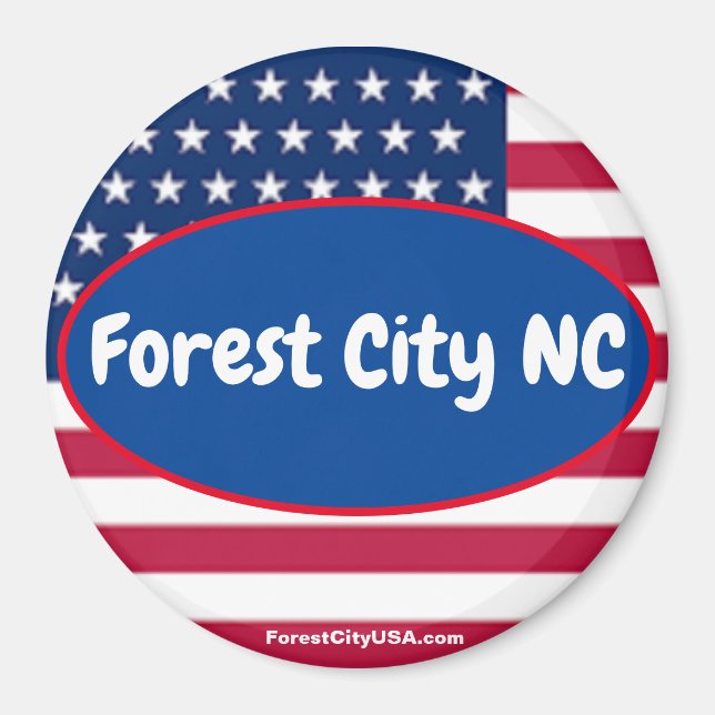 Forest City NC Patriotischer Magnet (Vorne)
