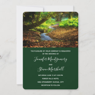 Forest Creek Beautiful Nature Foto Hochzeit Einladung