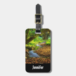 Forest Creek Schöne Landschaft Foto Gepäckanhänger