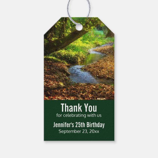 Forest Creek Schöne Landschaft Foto Geschenkanhänger (Vorderseite)