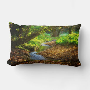 Forest Creek Schöne Landschaft Foto Lendenkissen