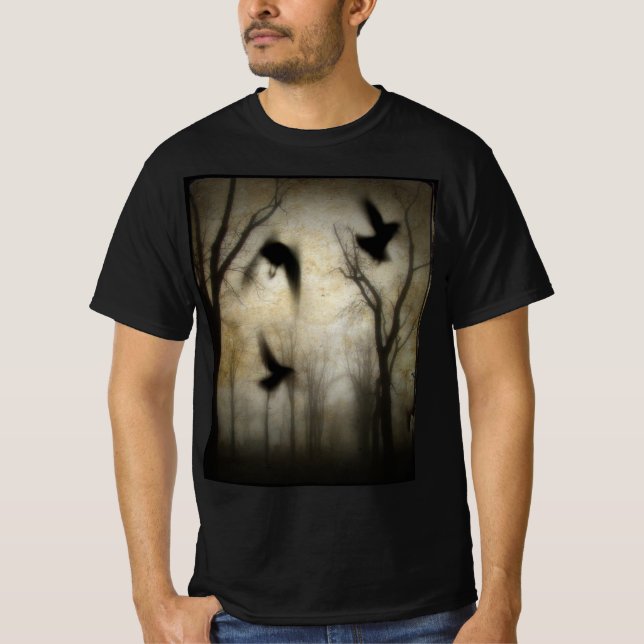 Forest Crows Trees T-Shirt (Vorderseite)