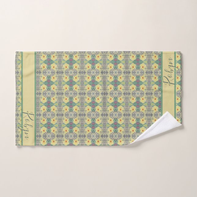 Forest Daisy Floor w/Name Handtuch (Handtuch)