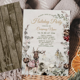 Forest Deer Corporate Holiday Christmas Party Einladung