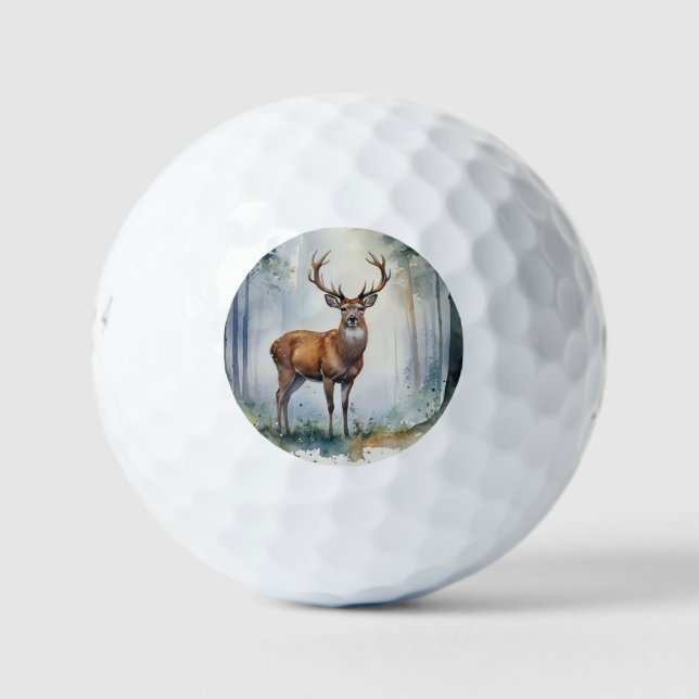 Forest Deer Golf Balls Golfball (Vorderseite)