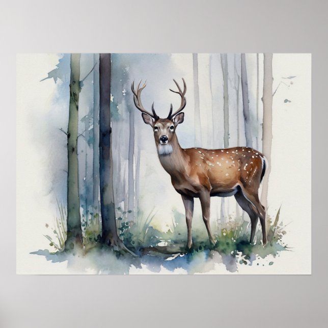 Forest Deer Poster (Vorne)