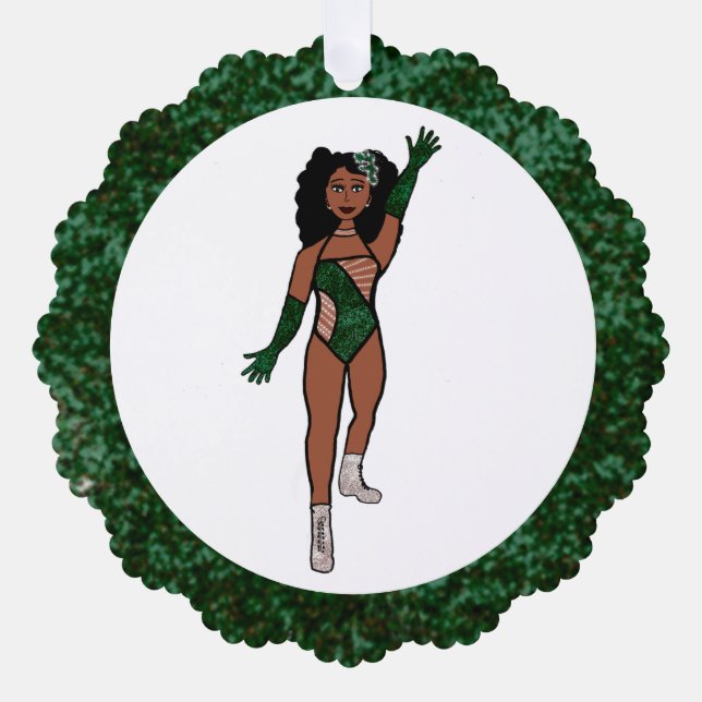 Forest & Diamonds Dancer Ornament Card A Karte (Vorderseite)