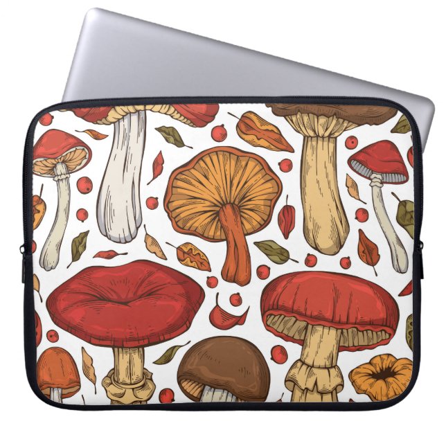Forest Edibles: Vintage Wildsammlung. Laptopschutzhülle (Vorderseite)