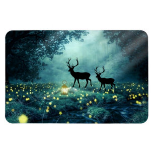 Forest Elk Flexible Foto Magnet
