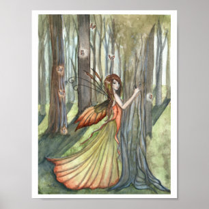 Forest Enchanting Fee Poster Print