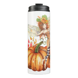 Forest Fairy & Autumn Pumpkin Bouquet Thermosbecher