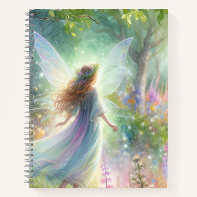 Forest Fairy Light – Enchanted Woodland Fantasy Notizbuch (Vorderseite)