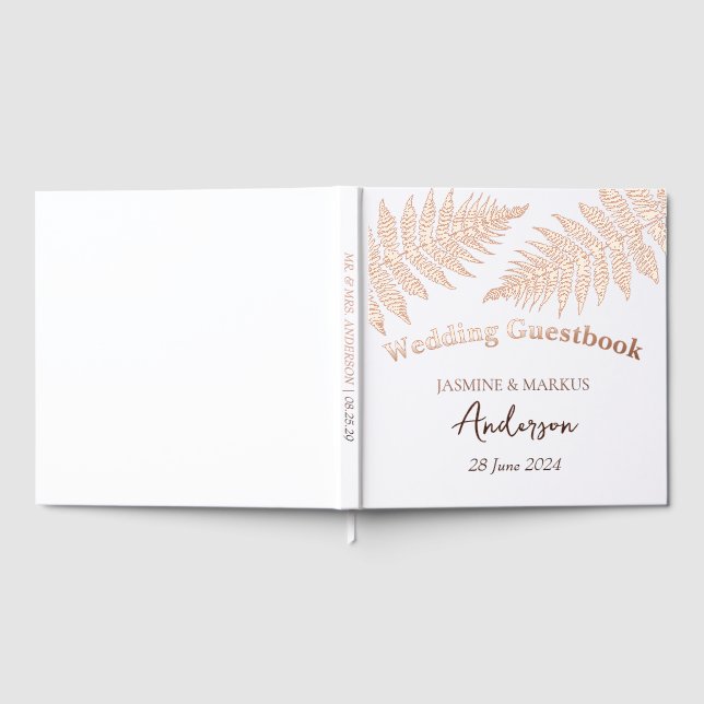 Forest Ferns Outdoor Wedding Gästebuch (Voll)