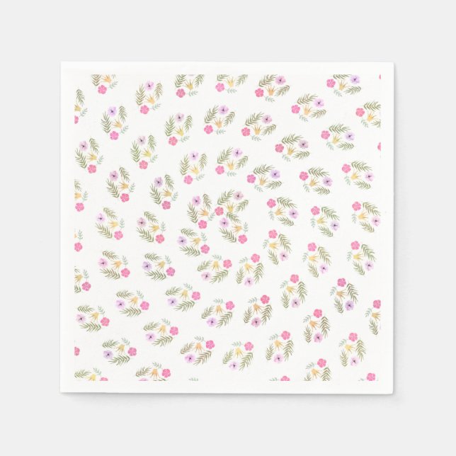 Forest Floral Tropical Botanic Birthday Party Serviette (Vorderseite)