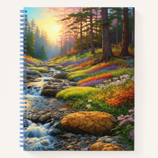 Forest Flowers Colorful Art Notizbuch
