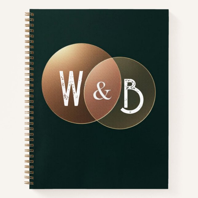 Forest Focus Geometric Outline Notizbuch (Vorderseite)