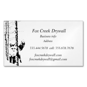 Forest Fox Creek Drywall Custom Magnetische Visitenkarte