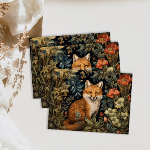 Forest Fox William Morris Cottagecore Decoupage Seidenpapier