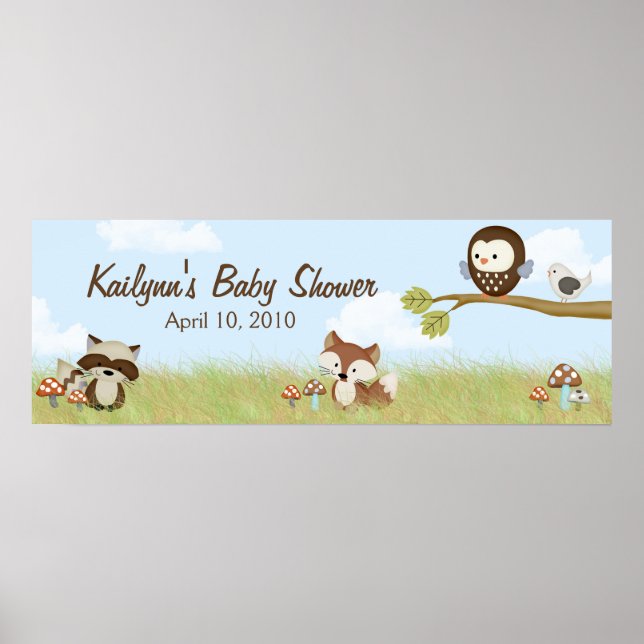 Forest Friends Baby Showbanner Poster (Vorne)