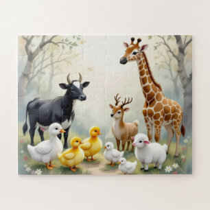 Forest Friends Puzzle - Süße Tier Ansammlung