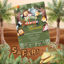 Forest Friends Safari Animals Kinderdusche Einladung
