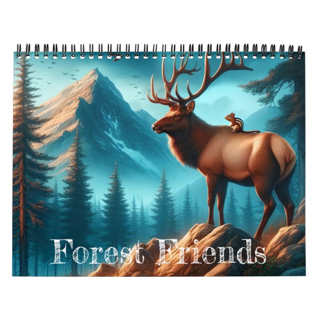 Forest Friends Two Page Calendar Kalender (Titelbild)