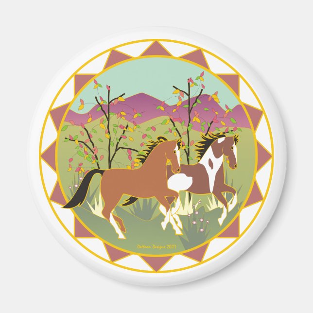 Forest Frolic Reitmagnet Magnet (Vorne)
