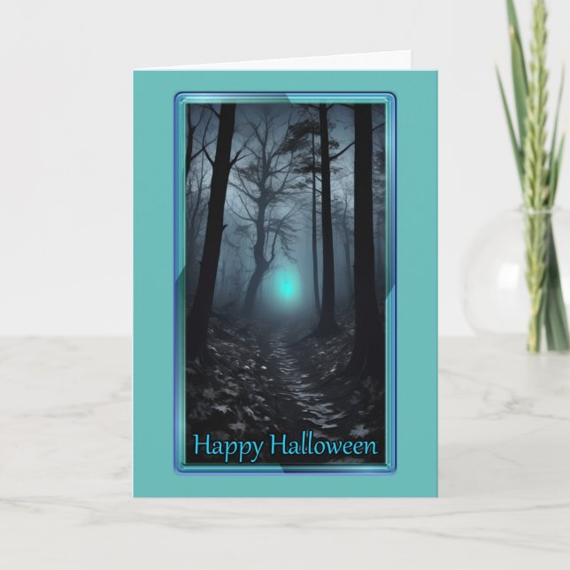 Forest Glow Halloween Card Karte (Vorderseite)